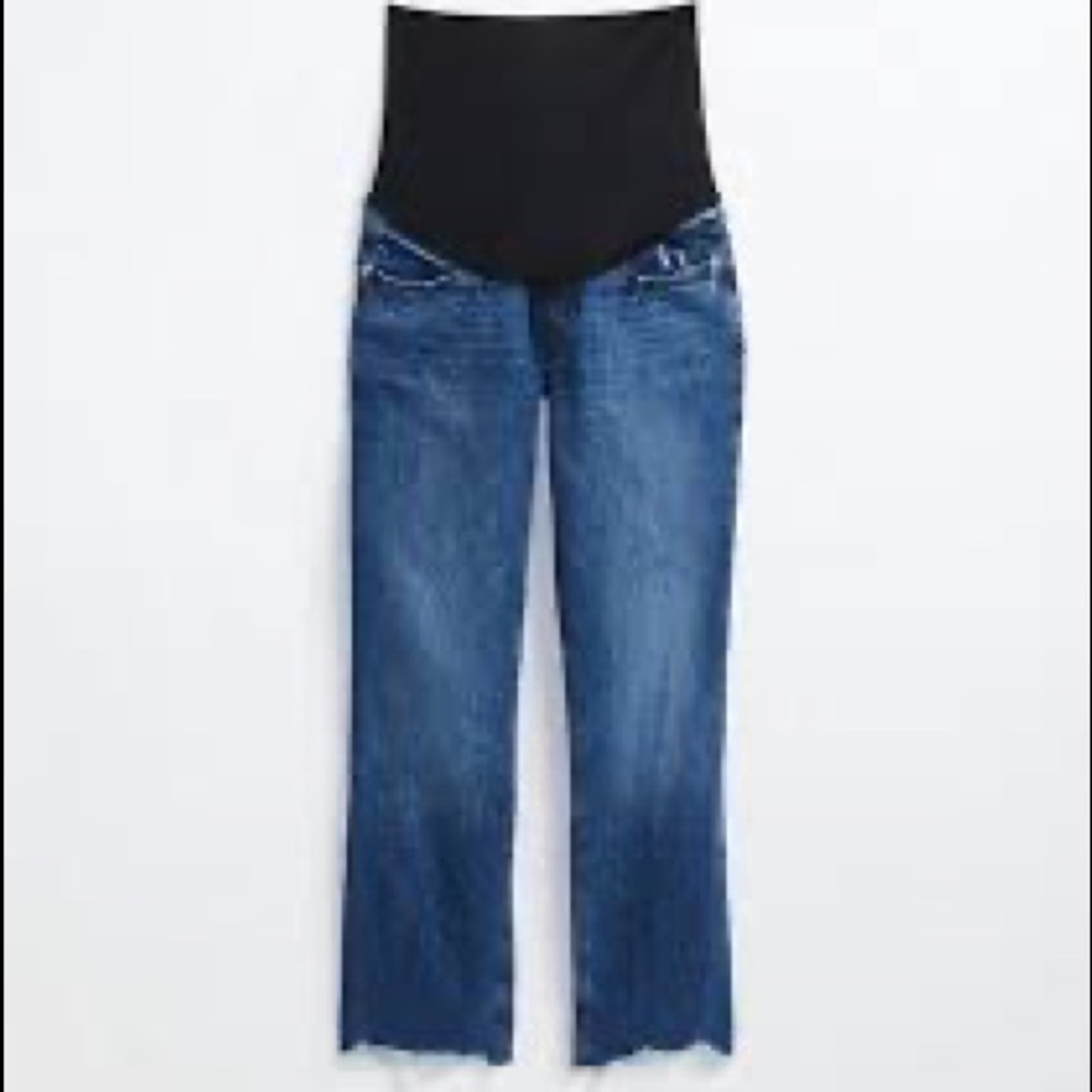 NWT LOFT MATERNITY FRESH CUT STRAIGHT CROP JEAN, size 8